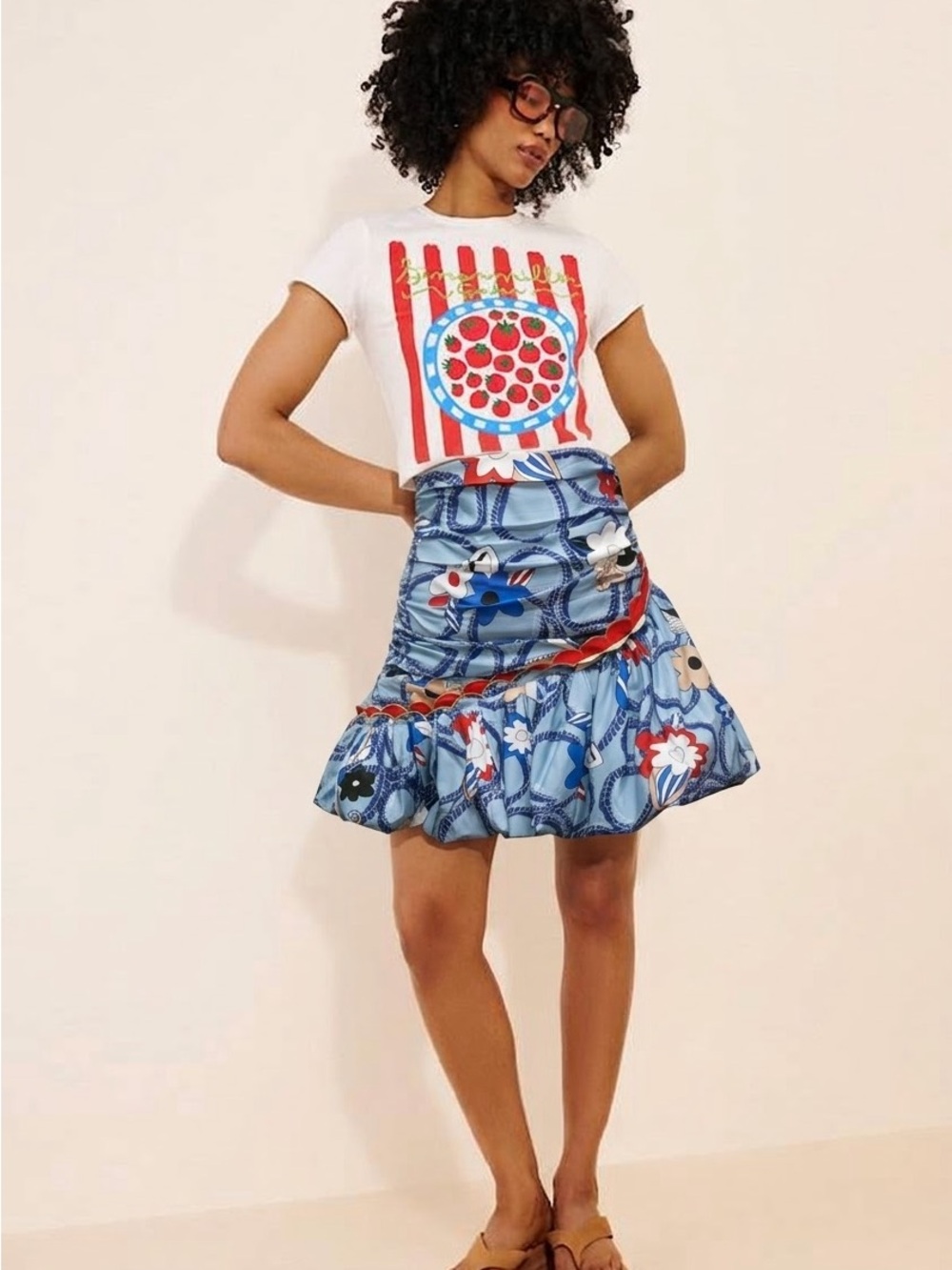 Celia B Isolde Asymmetrical Ruffle Bubble skirt size M